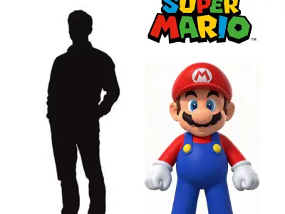 HUGE Super Mario Statue  91-Part 3D Print Assembly Kit 3D print model