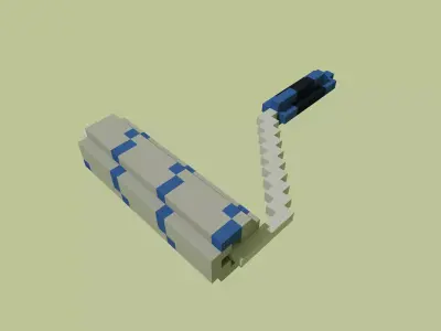 Voxel Paint roller Free 3D model