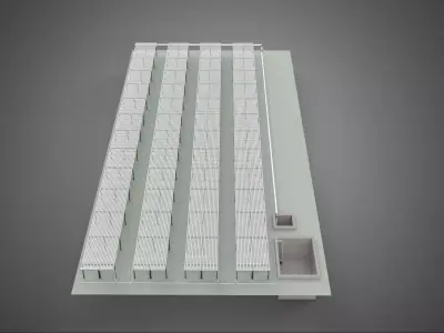 ALIGN AEROPONIC HYDROPONIC LAYOUT ARRAY PARALLEL ROW PLANT FARM 3D model