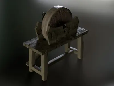 Grindstone Low-poly 3D model purchase