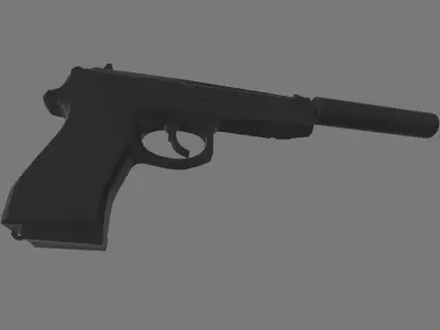 Beretta M9 Silenced Free 3D model