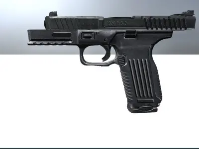 A Simple Pistol Free 3D model