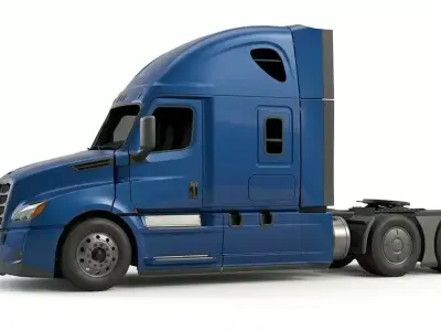 Modern Aerodynamic Semi Truck Sleeper Cab 3D model