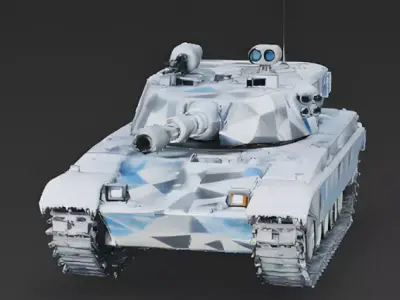Arctic Warfare Main Battle Tank 3D Mode Low-poly 3D model