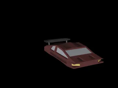 Super car Low Poly Free low-poly 3D model