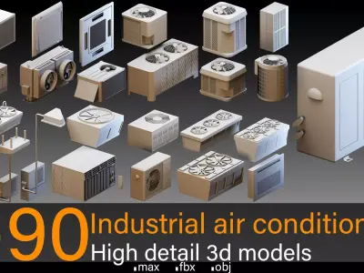 90 Industrial air conditioners- Kitbash- High detail 3d models 3D model