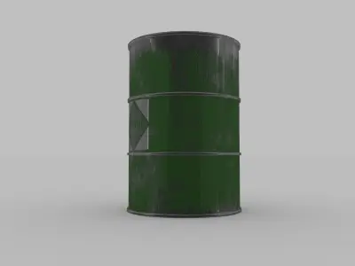 OIL BARREL SET Low-poly 3D model
