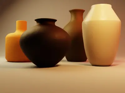 3D models of various types of vases Free 3D model