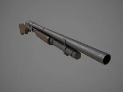 Remington 870 - PBR GameReady Low-poly 3D model