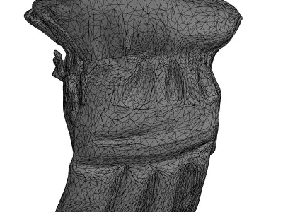 Realistic Leather Work Gloves PBR Low-poly 3D model