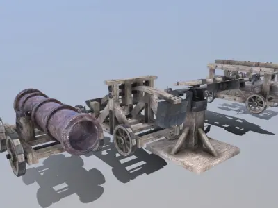 Medieval Siege Pack Low-poly 3D model