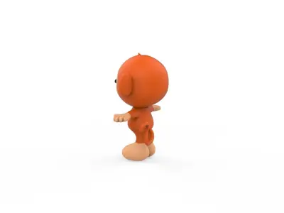 Character010 Monkey Animal Low-poly 3D model