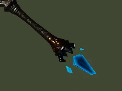 Crystal Storm Blade Low-poly 3D model