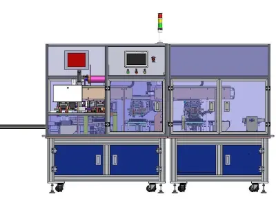 Soft pack lithium battery labeling machine 3D model