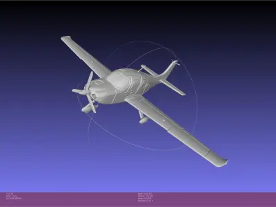 SR22 Cirrus Airplane Printable Miniature 3D print model