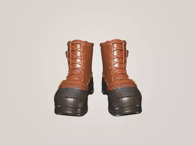 Tactical Winter Boots 3D Model - Game Ready Footwear Low-poly 3D model