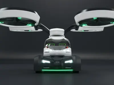 Airbus PopUp air passenger concept vehicle 3D model