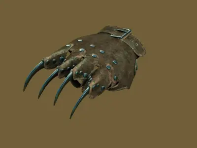 Claws Gauntlet Low-poly 3D model