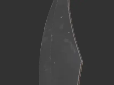 Falchion Sword - Game Ready Low-poly 3D model