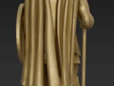 Ancient Greek Hoplite Warrior Stylized 3D Model Free 3D model