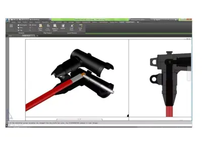 Electrical load operating elbow 3D model