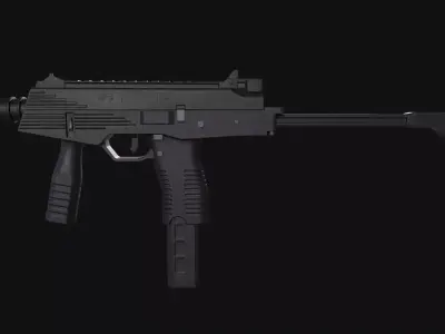 MP9 Submachine Gun Low-poly 3D model purchase
