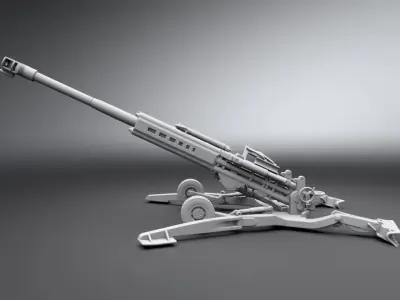 M777 Howitzer Scale model 3D print model