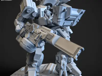 Overweight Gear Hunter 75mm Plus Pilot 3D print model