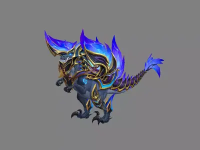 Mount - Dino Type 07 Low-poly 3D model