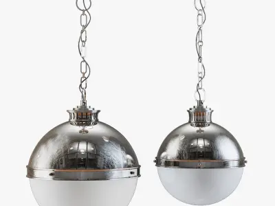 Emerson 1-light single globe pendant-chrome 3D model