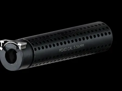 AAA M4QD Silencer Game Ready PBR Low-poly 3D model