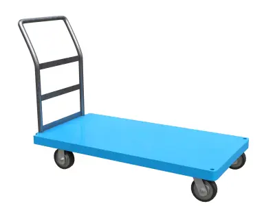 SteelCart Painted Low-poly 3D model
