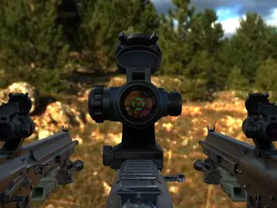 Red-Green Dot Sight Low-poly 3D model
