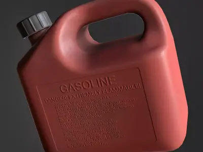 Plastic Jerry Can Low-poly 3D model