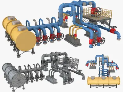 Piping System 2 3D model