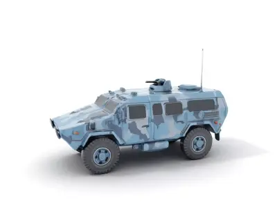 Camouflage Military Vehicle model pack Low-poly 3D model