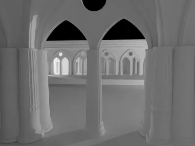 Gothic architecture 3D model