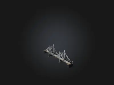Realistic Bridge Model Low-poly 3D model