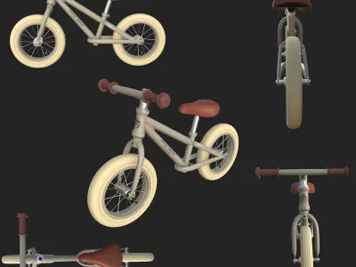 Balance Bike in Matt Finish Paint 3D model