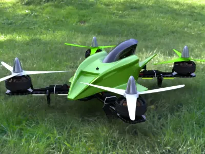 Remote control racing drone 3D model
