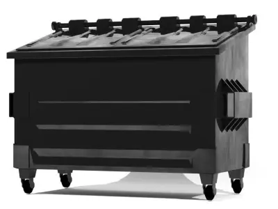 Dumpster trash can on wheels Low-poly 3D model purchase