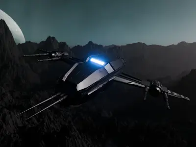 ufo shuttle spaceship spacecraft Free 3D model