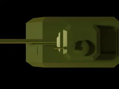 lowpoly tank Free low-poly 3D model