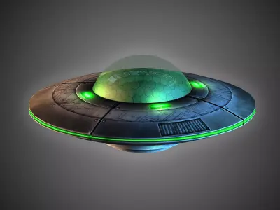FREE Flying Saucer Free low-poly 3D model