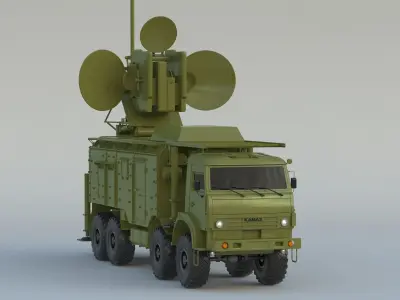 Krasukha Electronic Warfare System 3D model