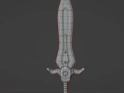 Stylized Fantasy Sword Free low-poly 3D model