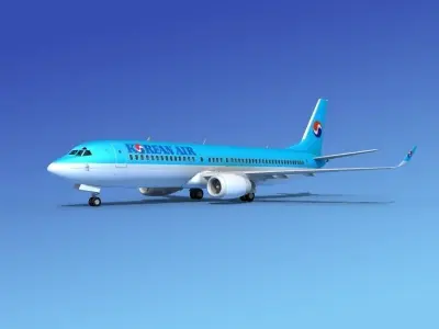 Boeing 737-800 Korean Air 3D model
