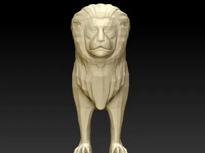 3D LION LOWPOLY pug Low-poly 3D model