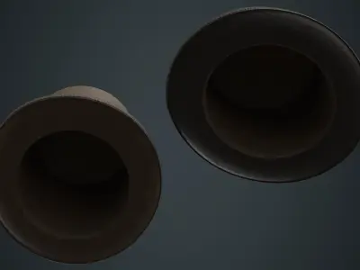 Top Hat 2B Low-poly 3D model