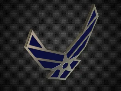 us air force logo 3D model
